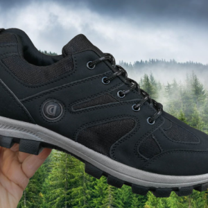 Мъжки маратонки с гумено директно излято ходило в черно