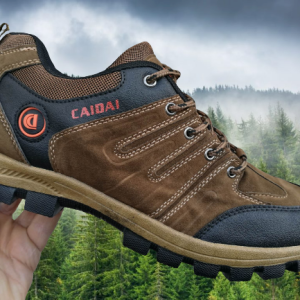 Мъжки маратонки с гумено директно излято ходило в кафяво